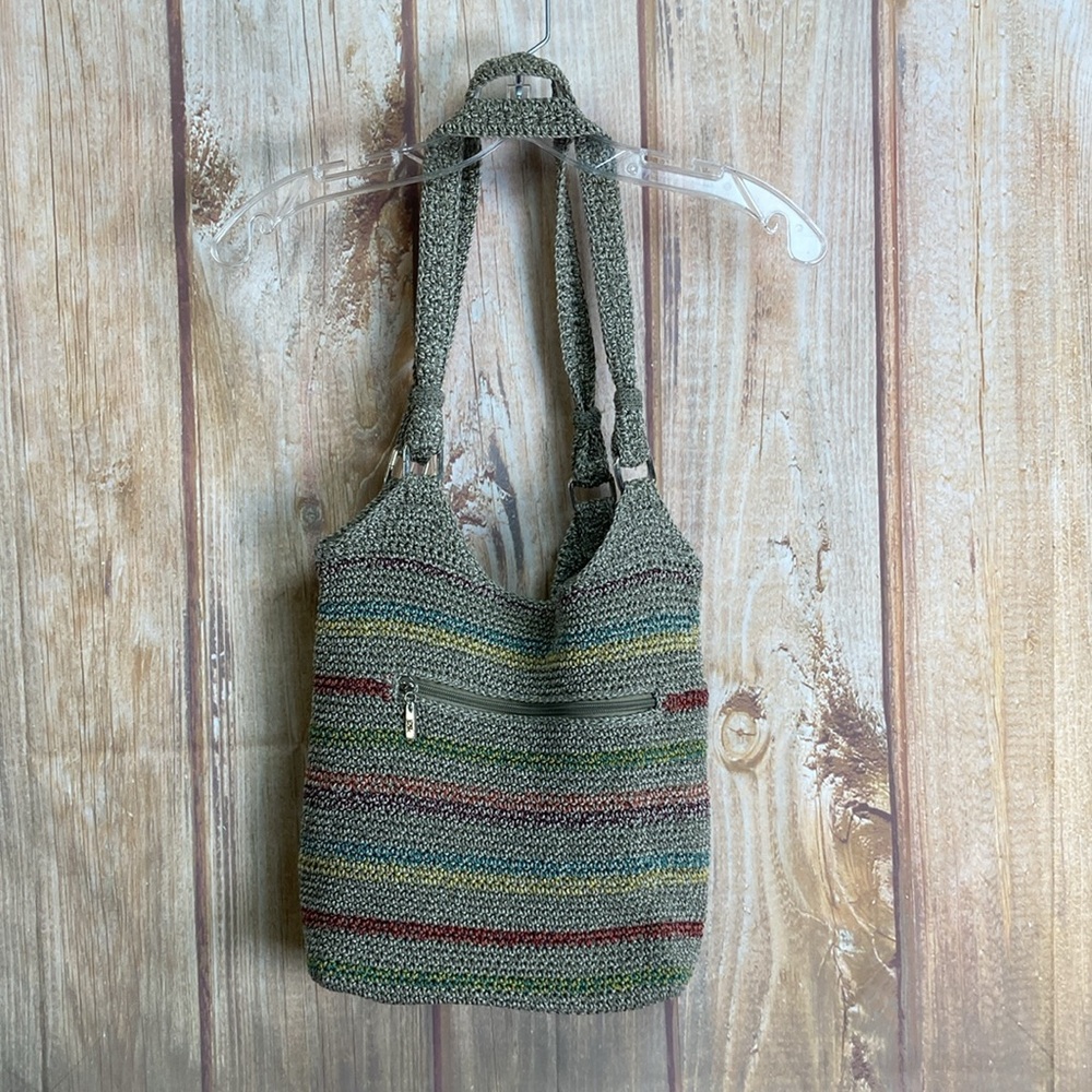 💵The SAK Belle Striped Crochet Hobo Bag - Picture 2 of 10